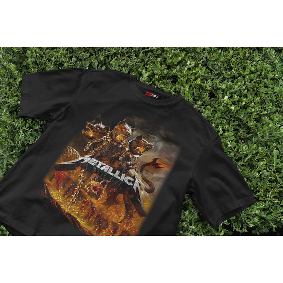 Band rock T-shirt | Colorful Feline Design | Casual Wear for Cat Lovers - Picture 1 of 10